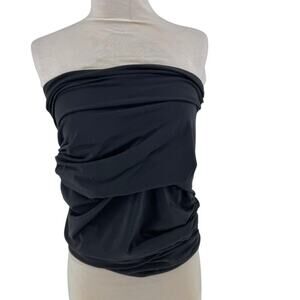 Elizabeth and James Tube Top Ruched Black Size Medium